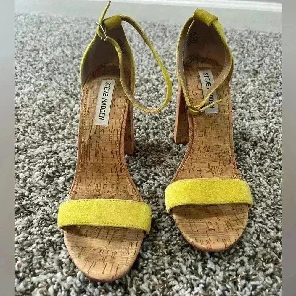 Steve Madden cork heels wedges 9